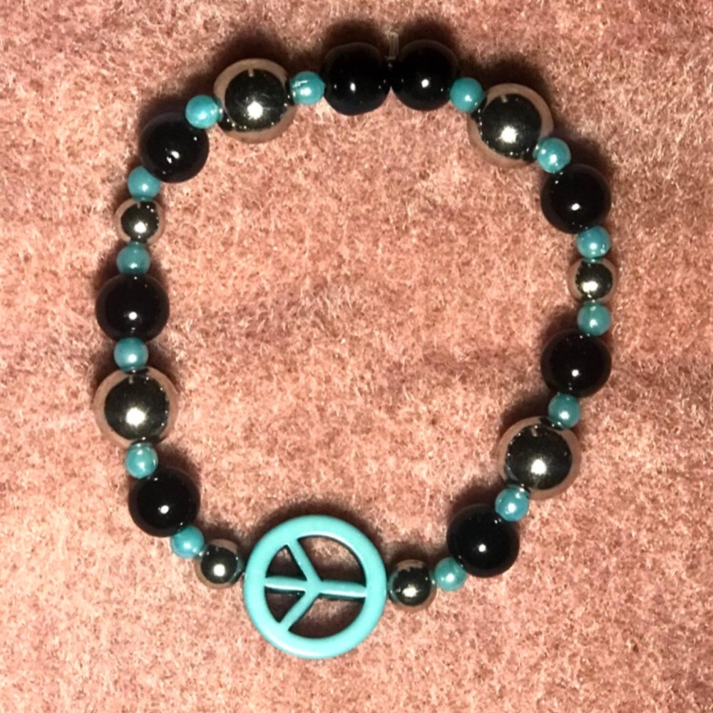 Metaphysical adult luck beads  ‘peace’ bracelet